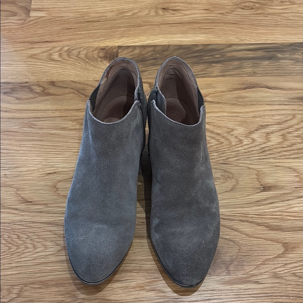 Gray Suede Ankle Boots